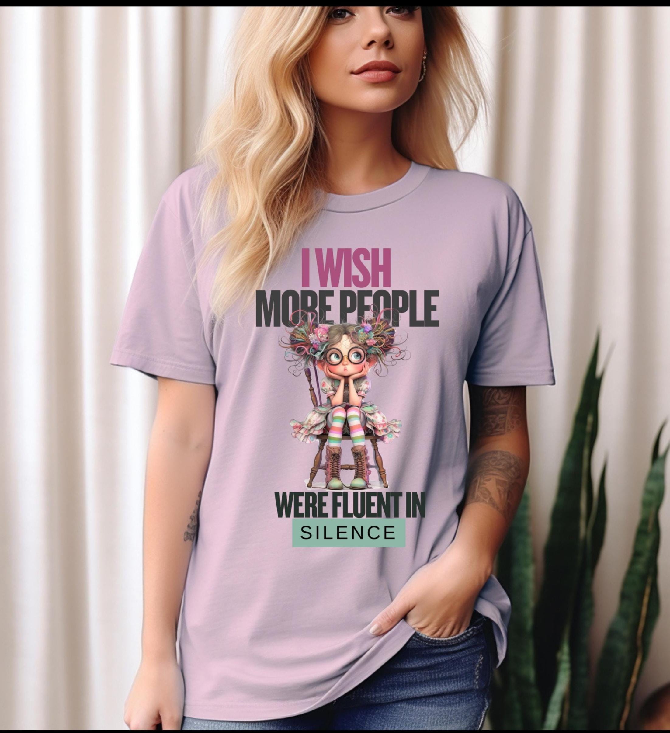 Fluent in Silence T-shirt, Funny Introvert Casual Tee, Unique Design for Everyday Wear, Great Sarcastic Gift Idea