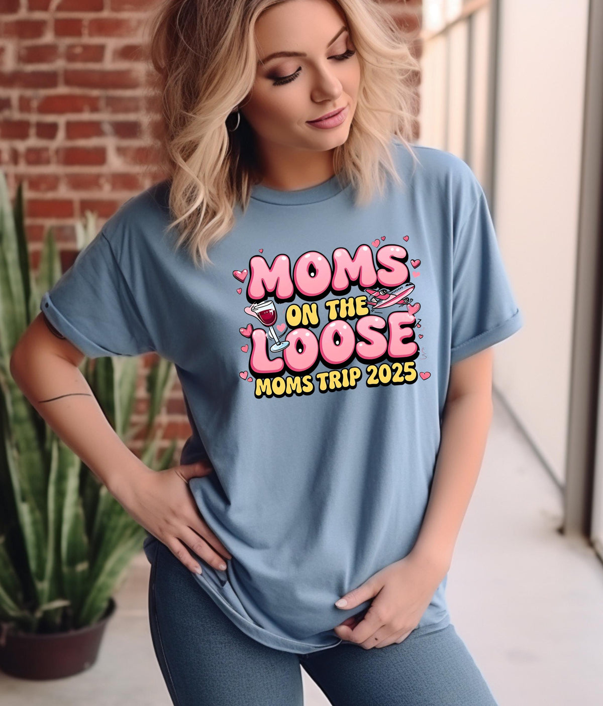 Moms on the Loose T-shirt, Perfect for Mother's Day, Vacation Apparel, Girl Trip Shirt,  Funny Vacation Shirt, Matching Girls Trip Apparel