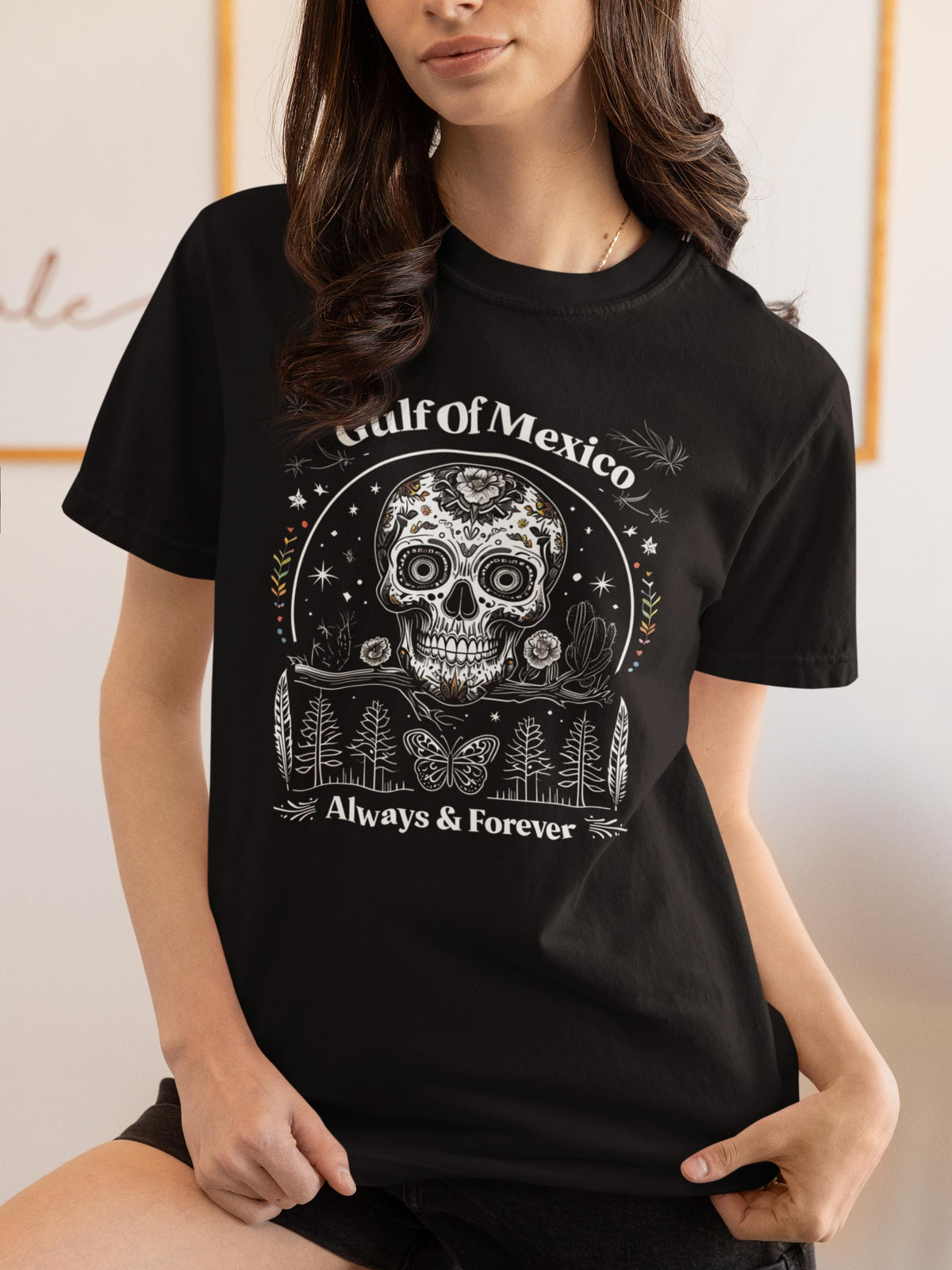 Gulf of Mexico Day of the Dead T-Shirt, Anti Trump Gift, Mexico Lover Crewneck, Florida Beach Shirt, Gulf of Mexico Forever