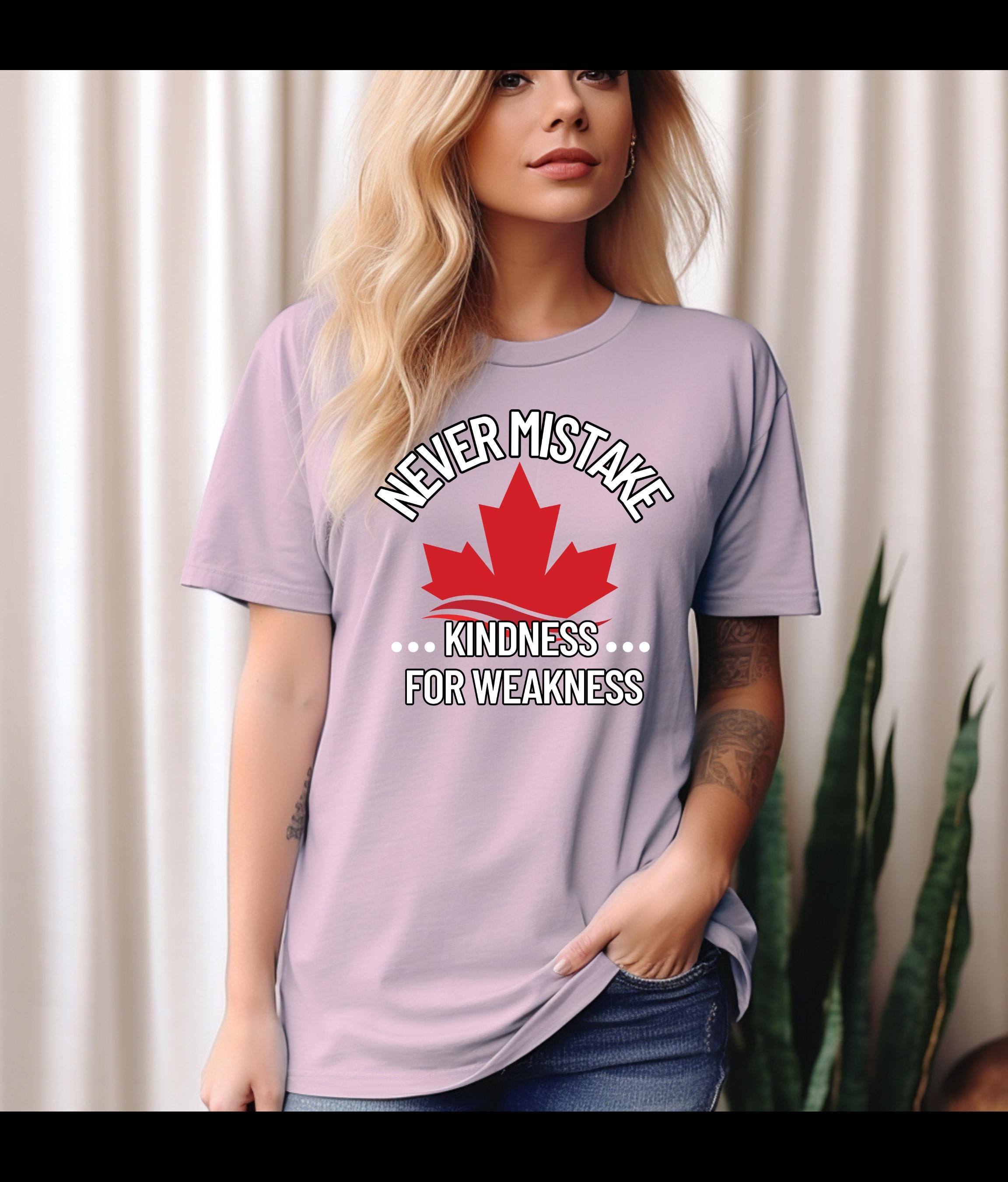 Kindness Awareness T-Shirt, Elbows Up Canada Hoodie, Support Canada, Anti-Tariffs TShirt, Canadian Pride, True North Apparel