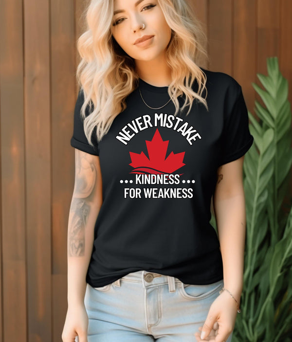 Kindness Awareness T-Shirt, Elbows Up Canada Hoodie, Support Canada, Anti-Tariffs TShirt, Canadian Pride, True North Apparel