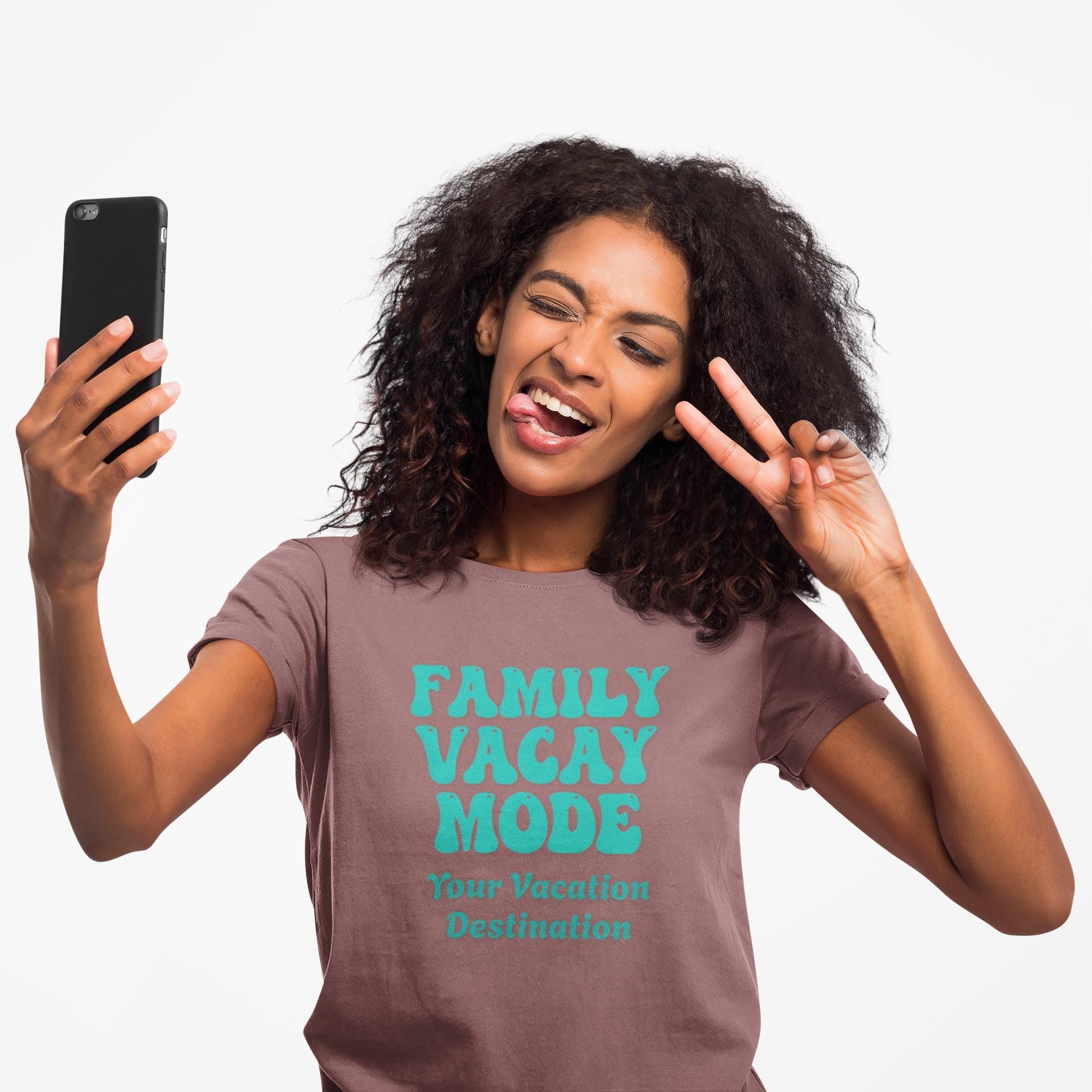 Family Vacay Mode Custom T-Shirt, Matching Group Tshirt, Family Matching Shirts, Girls Trip Tees, Vacation T Shirt