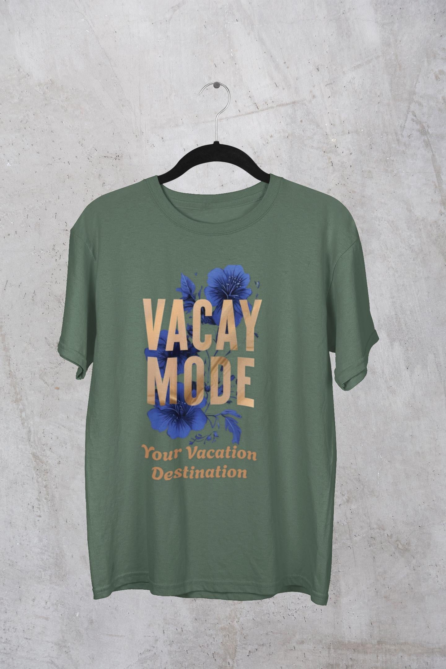 Vacay Mode T-Shirt, Summer Boho Vibes Tee, Vacation Shirt, Travel Apparel, Gift for Travelers, Beachwear