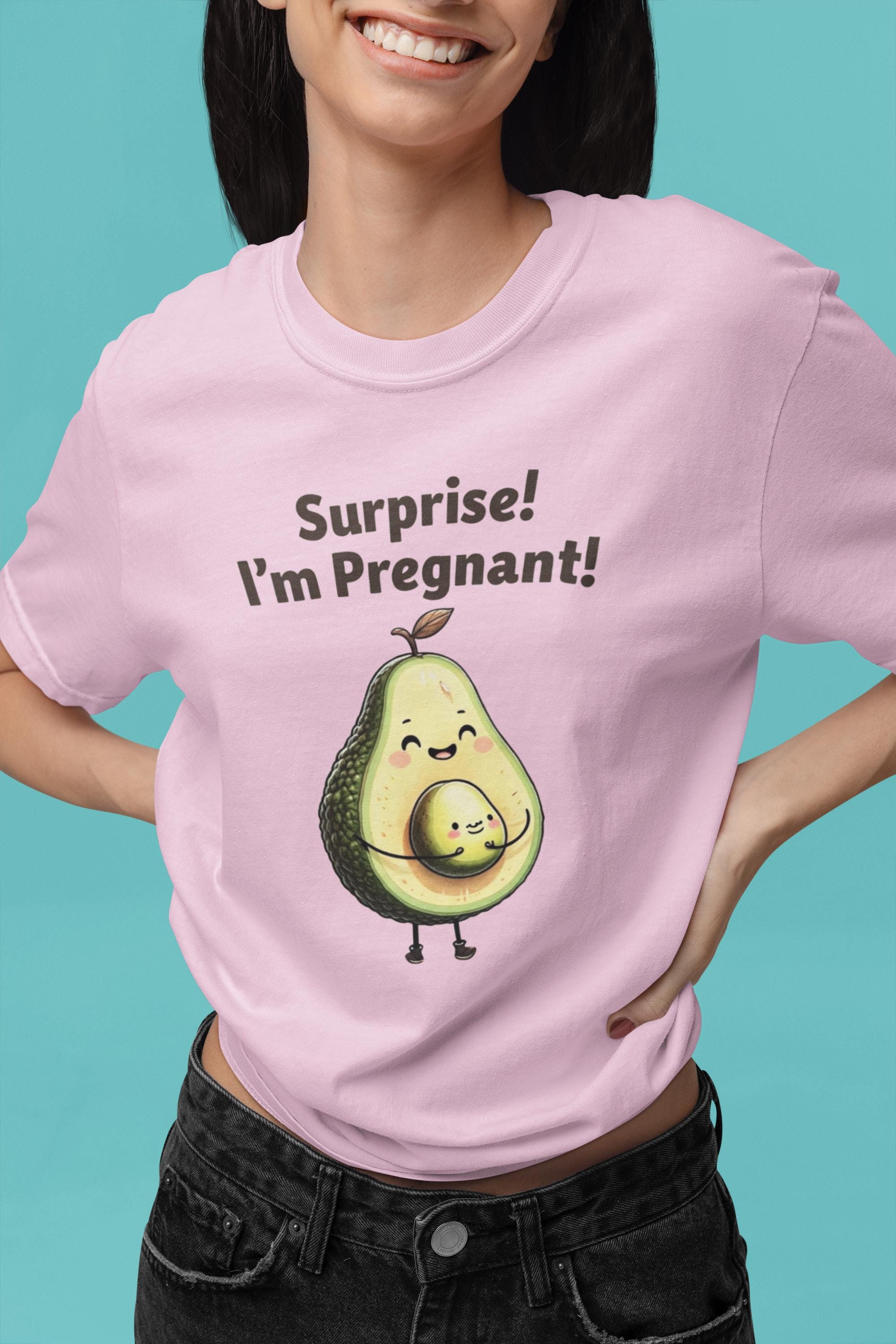 Surprise I&#39;m Pregnant Shirts, Funny Pregnancy Announcement Tee, New Mom Gift, Baby Reveal Shirt, Maternity Top