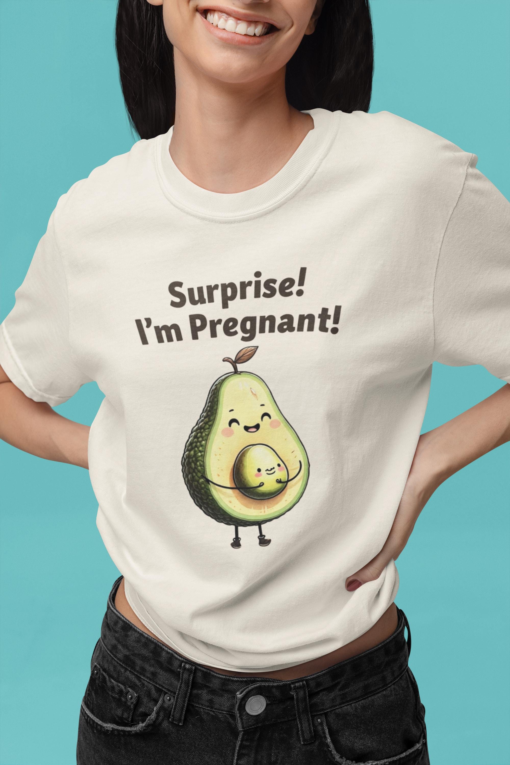 Surprise I&#39;m Pregnant Shirts, Funny Pregnancy Announcement Tee, New Mom Gift, Baby Reveal Shirt, Maternity Top