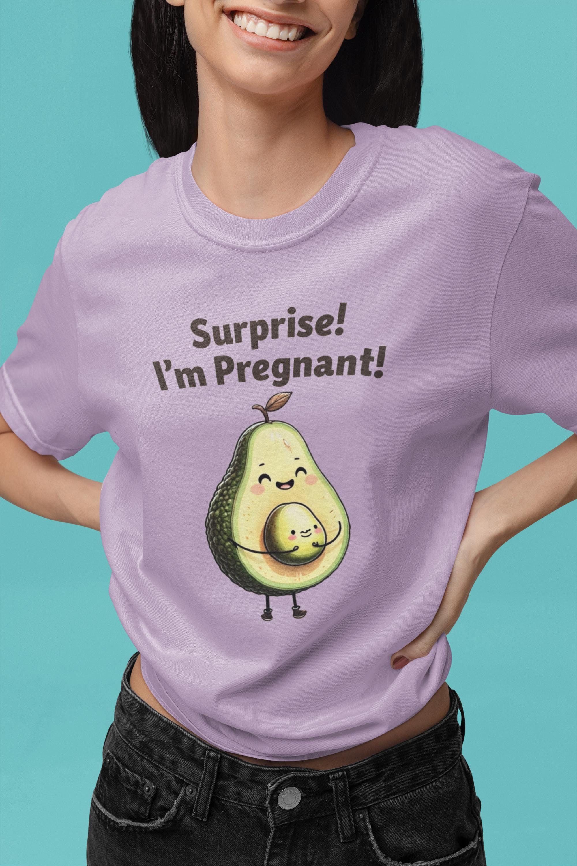 Surprise I&#39;m Pregnant Shirts, Funny Pregnancy Announcement Tee, New Mom Gift, Baby Reveal Shirt, Maternity Top