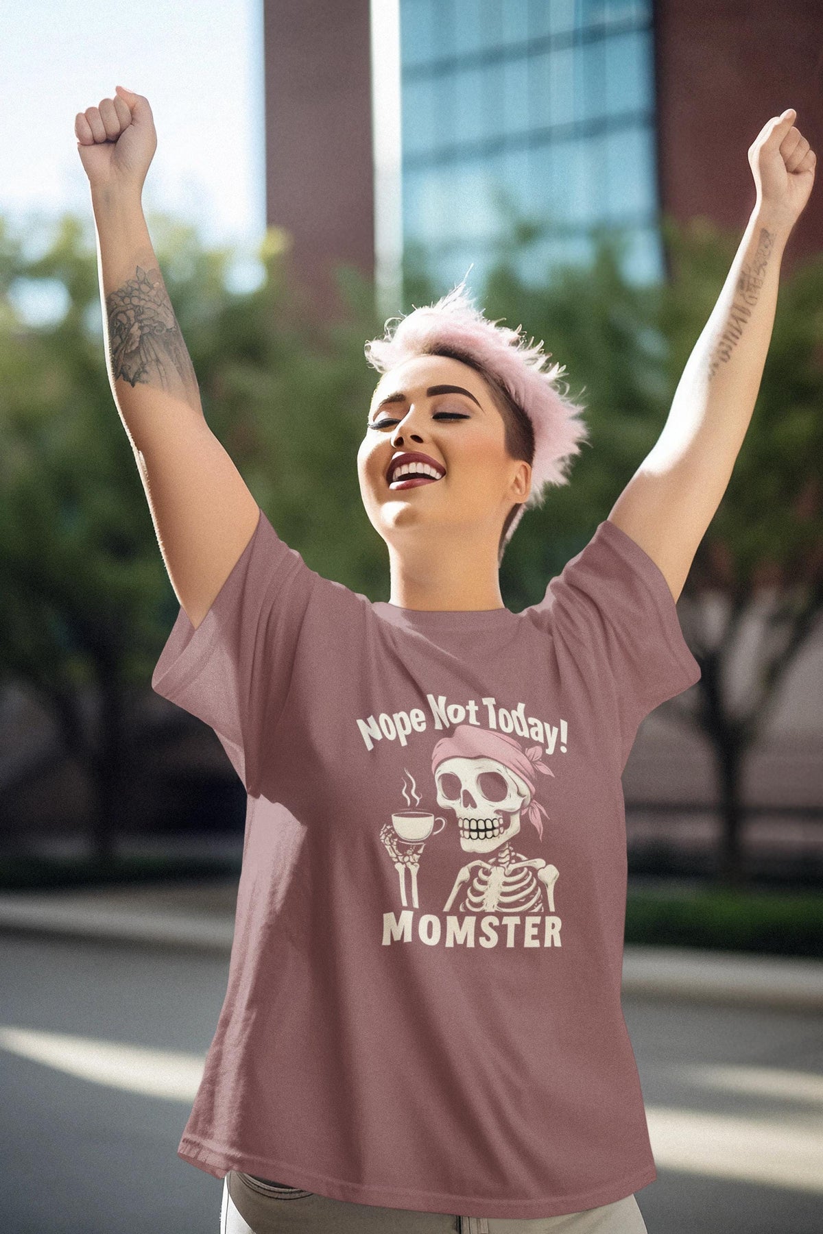 Momster Graphic Tee - Funny Unisex T-Shirt for Moms, Pirate Theme, Halloween, Gift for Mothers Day, Humor Shirt