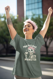 Momster Graphic Tee - Funny Unisex T-Shirt for Moms, Pirate Theme, Halloween, Gift for Mothers Day, Humor Shirt