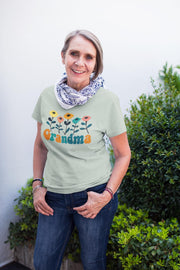 Grandma Floral T-shirt, Gift for Grandma, Mother's Day Shirt, Casual Tee, Unisex Floral T-shirt, Grandma Gift Idea