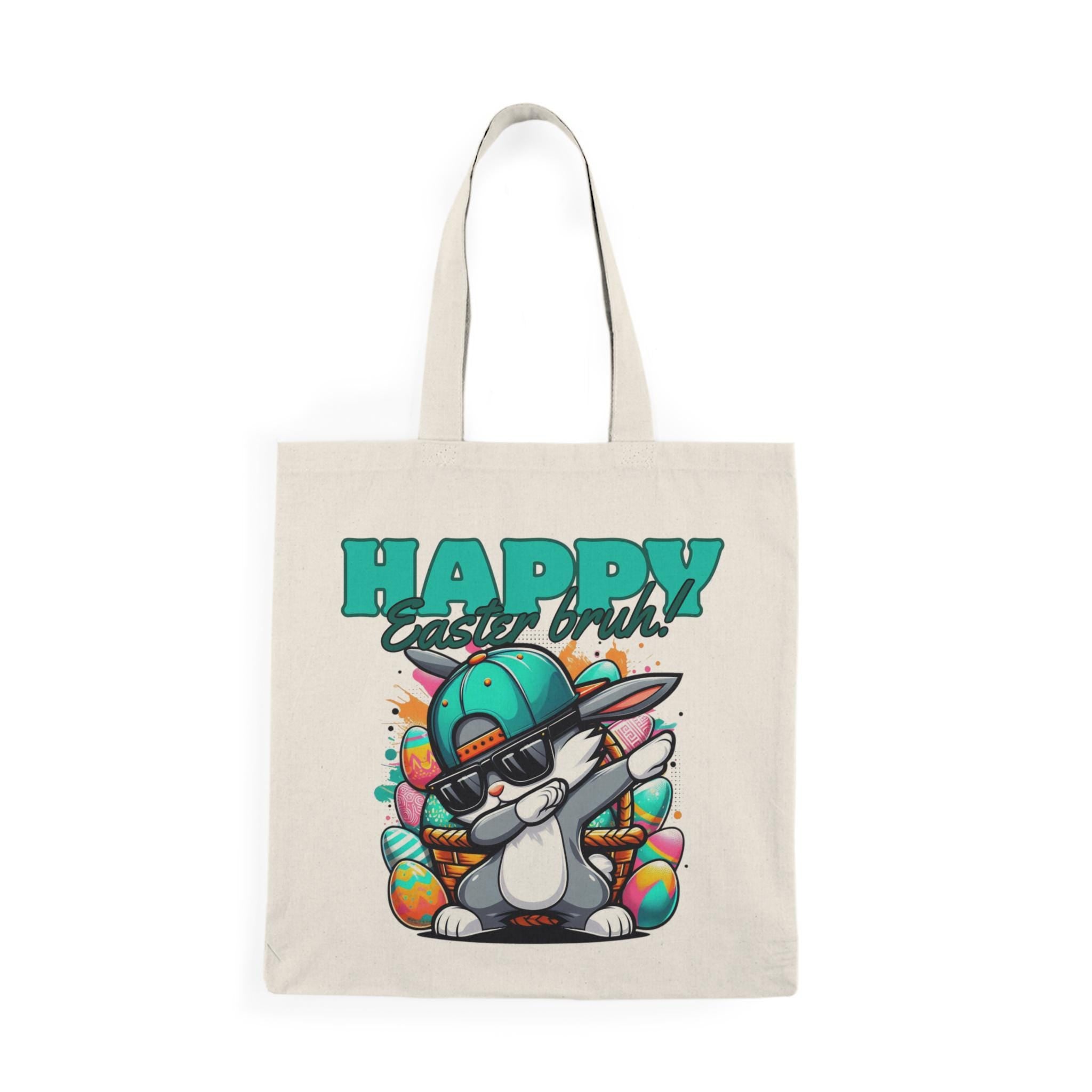 Happy Easter Bunny Tote Bag, Happy Easter Tote Bag, Custom Bunny Tote, Spring Egg Hunt Bag, Cute Holiday Bag, Cute Rabbit Easter Decor