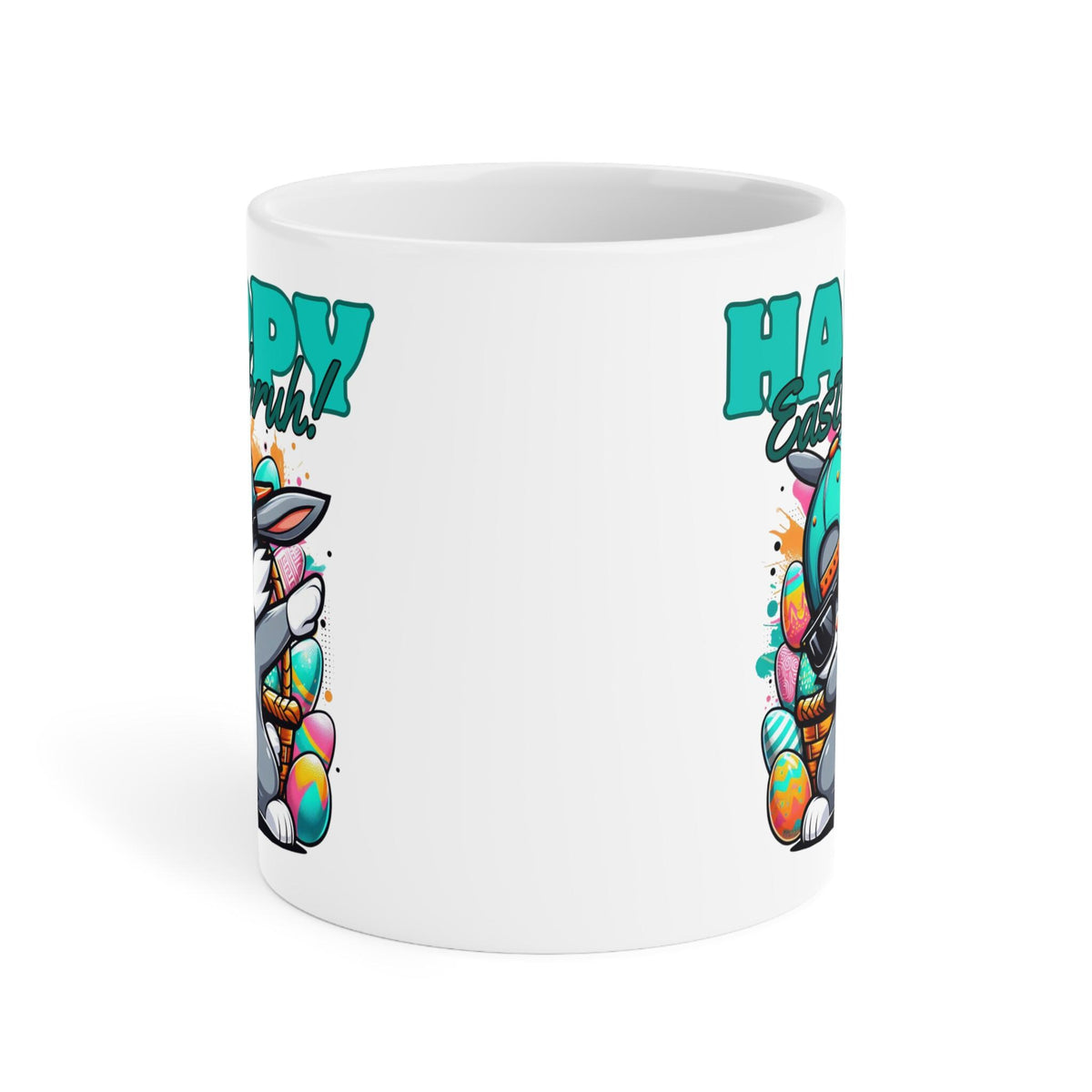 Easter Bunny Ceramic Coffee Mug: Holiday Drinkware Gift