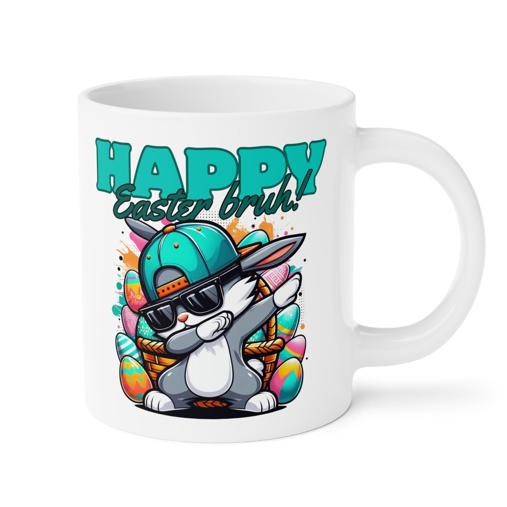 Easter Bunny Ceramic Mug | Cute Rabbit Coffee Cup | Spring Decor | Gift for Kids & Adults | Holiday Drinkware, Happy Easter