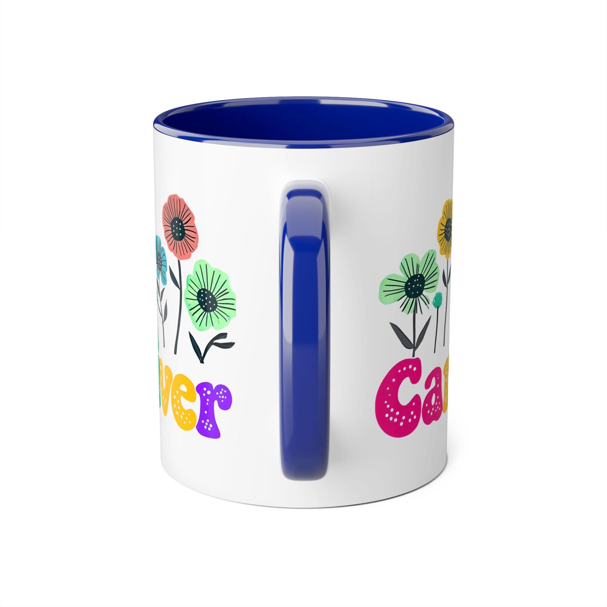 Mug Gift for Caregiver, Cute Coffee Mug, Funny Gift for Nurses, Heartwarming Caregiver Thank You Mug, Floral Mug