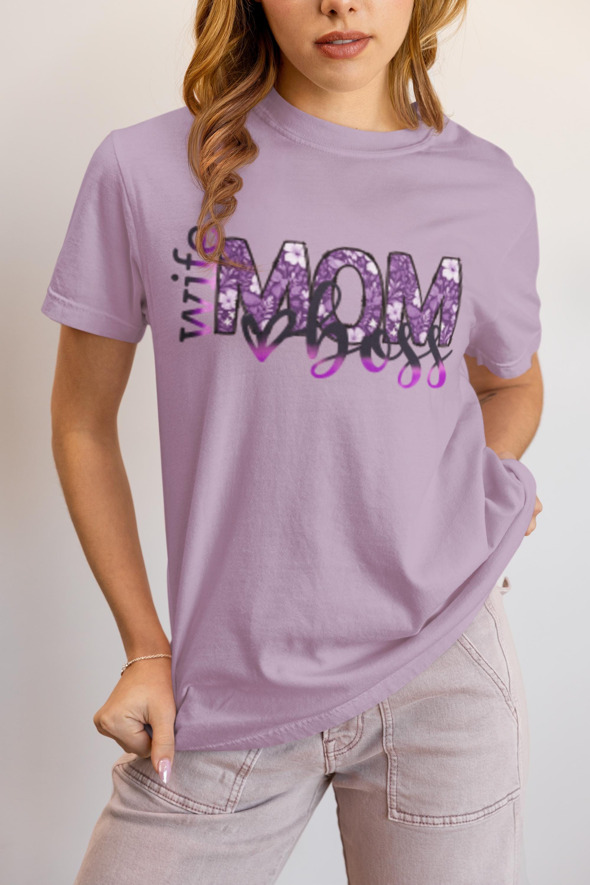 Wife Mom Boss T-Shirt, Gift for Moms, Wife Gifts, Birthday, Mothers Day Shirt, New Mom Gift, Trendy Mothers Day Gift, Cute Mom Life Shirt