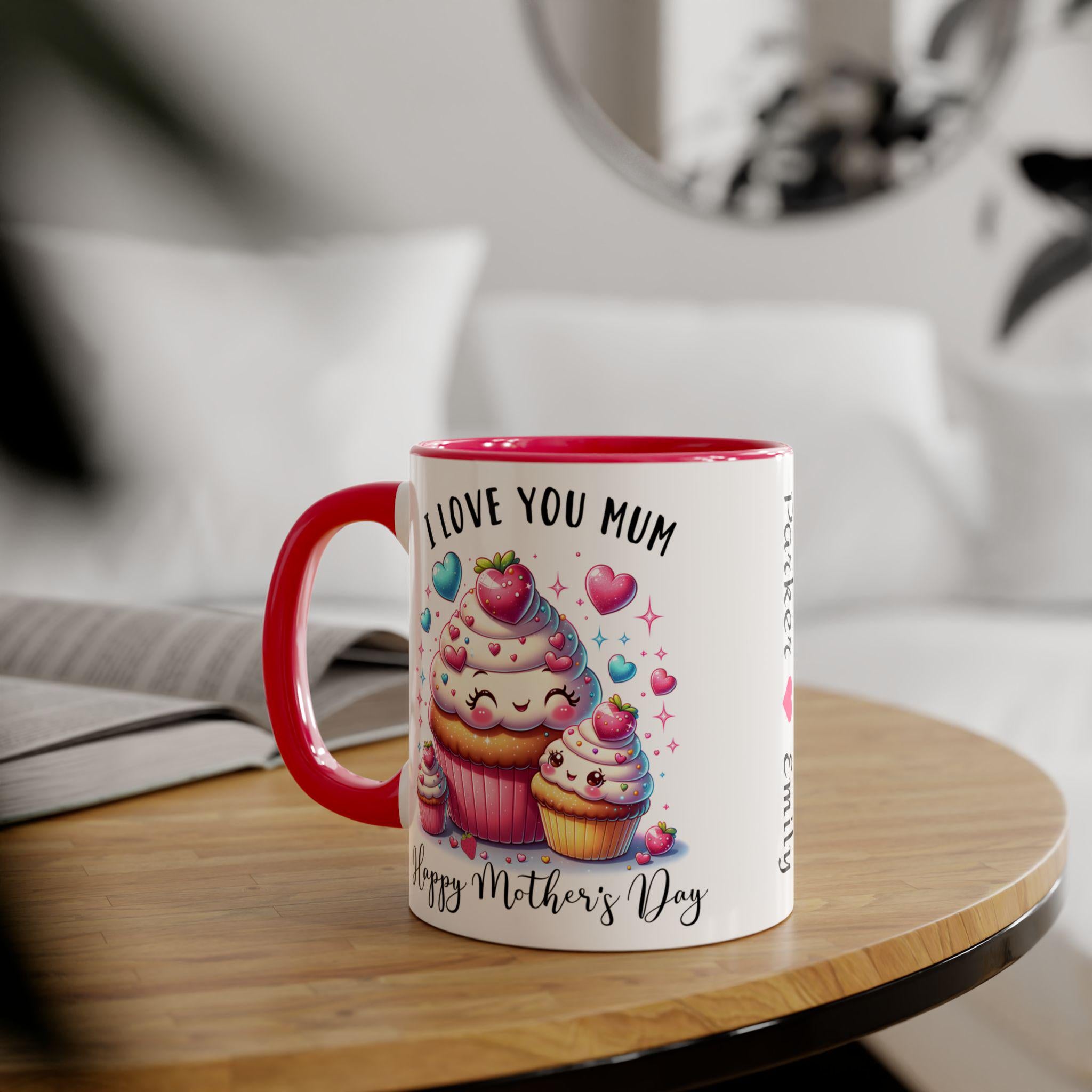 Cute Cupcake Love Mug for Mother's Day | Perfect Gift for Moms | Personalized Mug for Mum, Unique Gifts for Mother's Day, Cute Gift For Mom