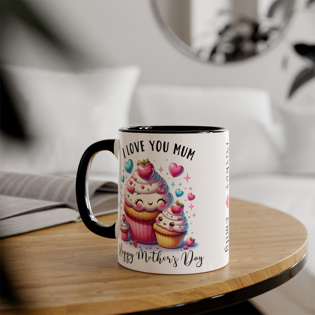 Cute Cupcake Love Mug for Mother's Day | Perfect Gift for Moms | Personalized Mug for Mum, Unique Gifts for Mother's Day, Cute Gift For Mom