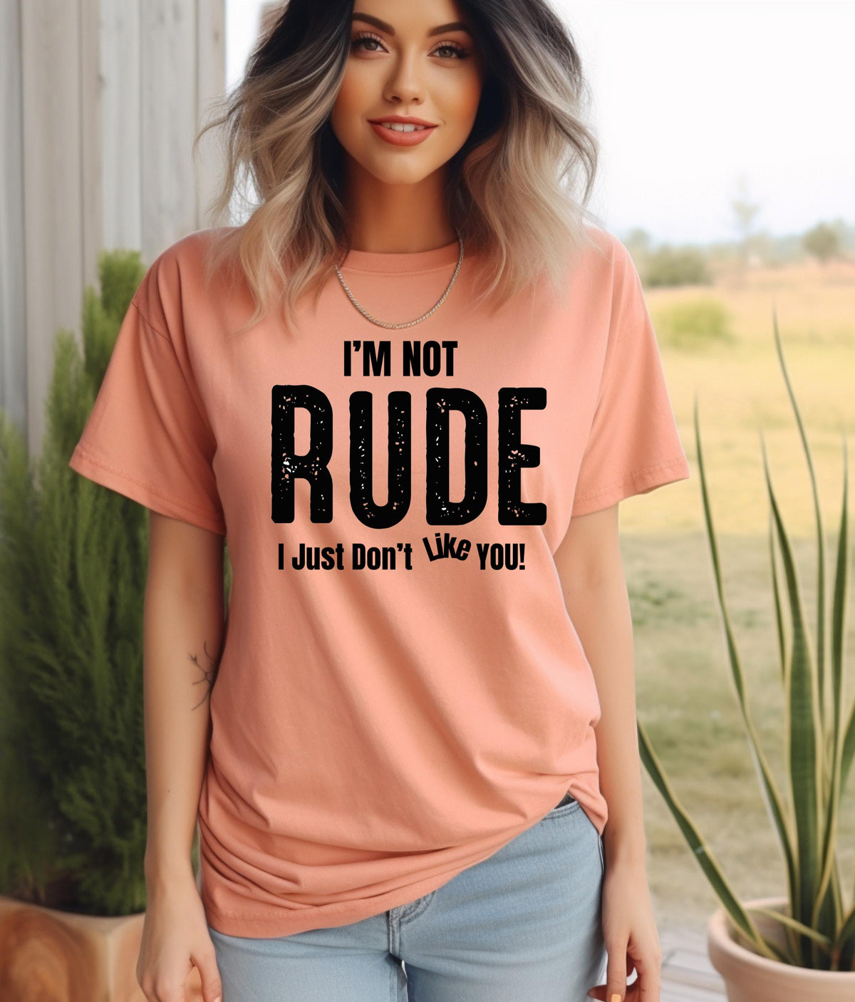 Funny Statement T-shirt, "I'm Not Rude T-Shirt, Funny Sarcastic Tee, Perfect Gift for Friends, Humor Shirt for Casual Wear"