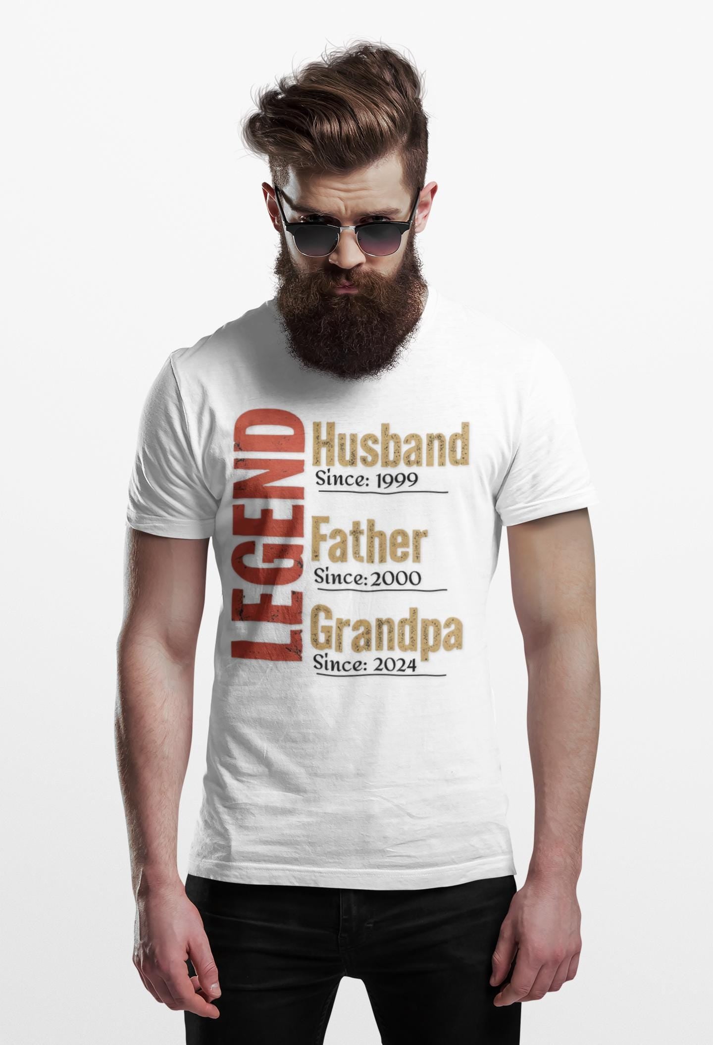 Legend Family Tee for Dads: Custom Dad Gift, Vintage Father&#39;s Day Tee, Unique Grandpa Shirt, Personalized Legend Apparel