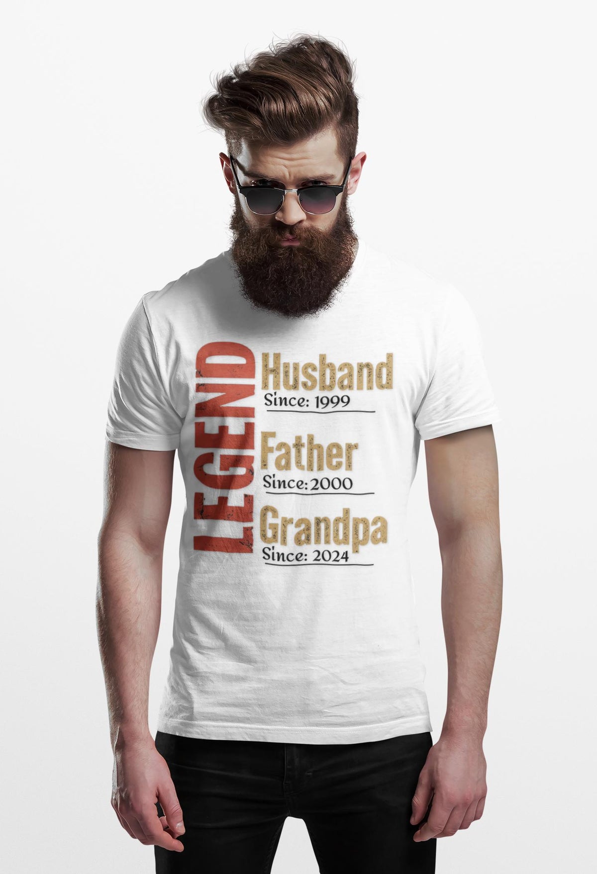 Legend Family Tee for Dads: Custom Dad Gift, Vintage Father's Day Tee, Unique Grandpa Shirt, Personalized Legend Apparel