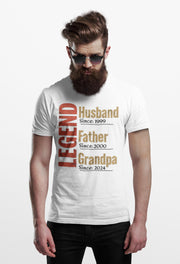 Legend Family Tee for Dads: Custom Dad Gift, Vintage Father's Day Tee, Unique Grandpa Shirt, Personalized Legend Apparel