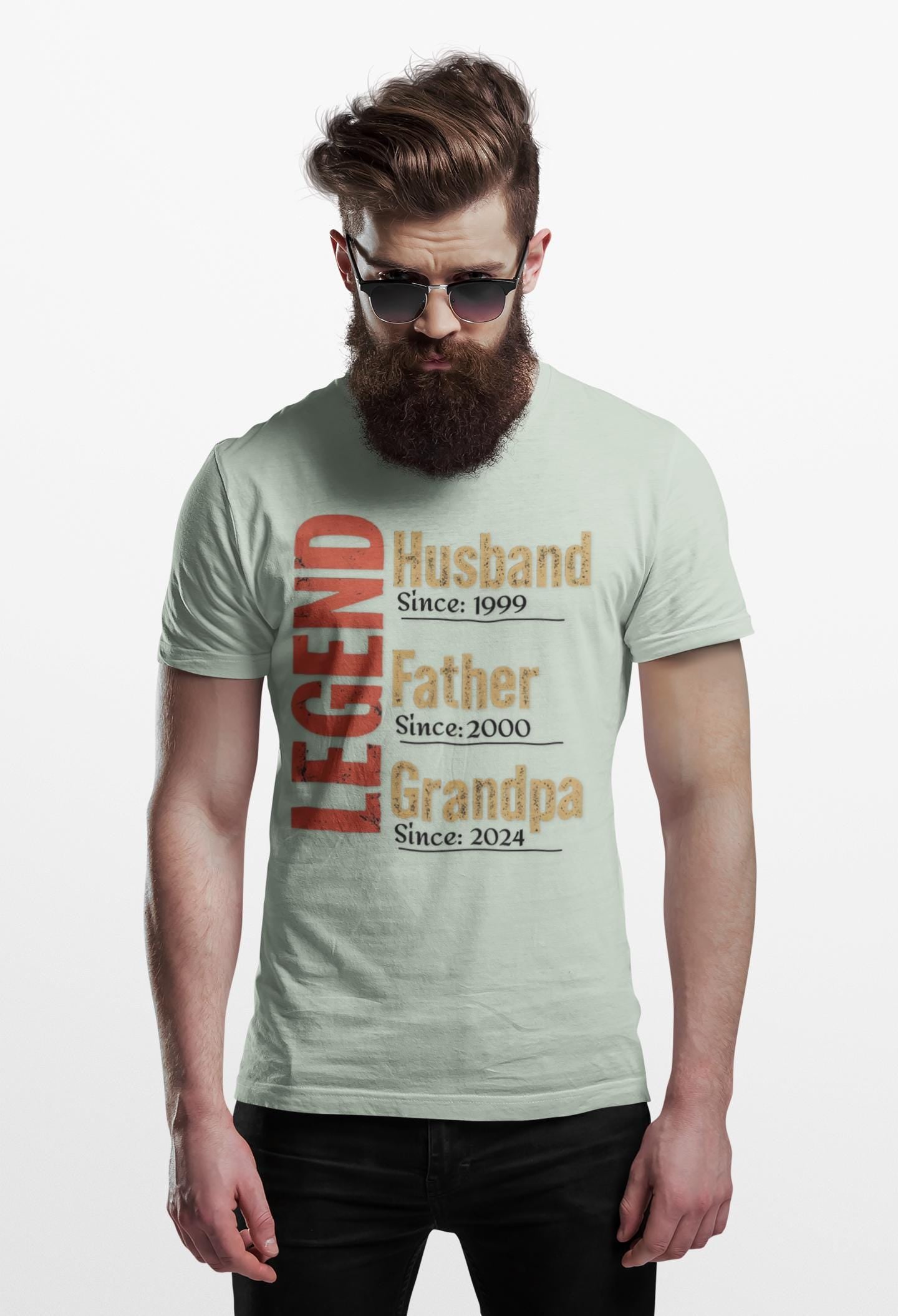 Legend Family Tee for Dads: Custom Dad Gift, Vintage Father&#39;s Day Tee, Unique Grandpa Shirt, Personalized Legend Apparel