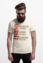 Legend Family Tee for Dads: Custom Dad Gift, Vintage Father's Day Tee, Unique Grandpa Shirt, Personalized Legend Apparel