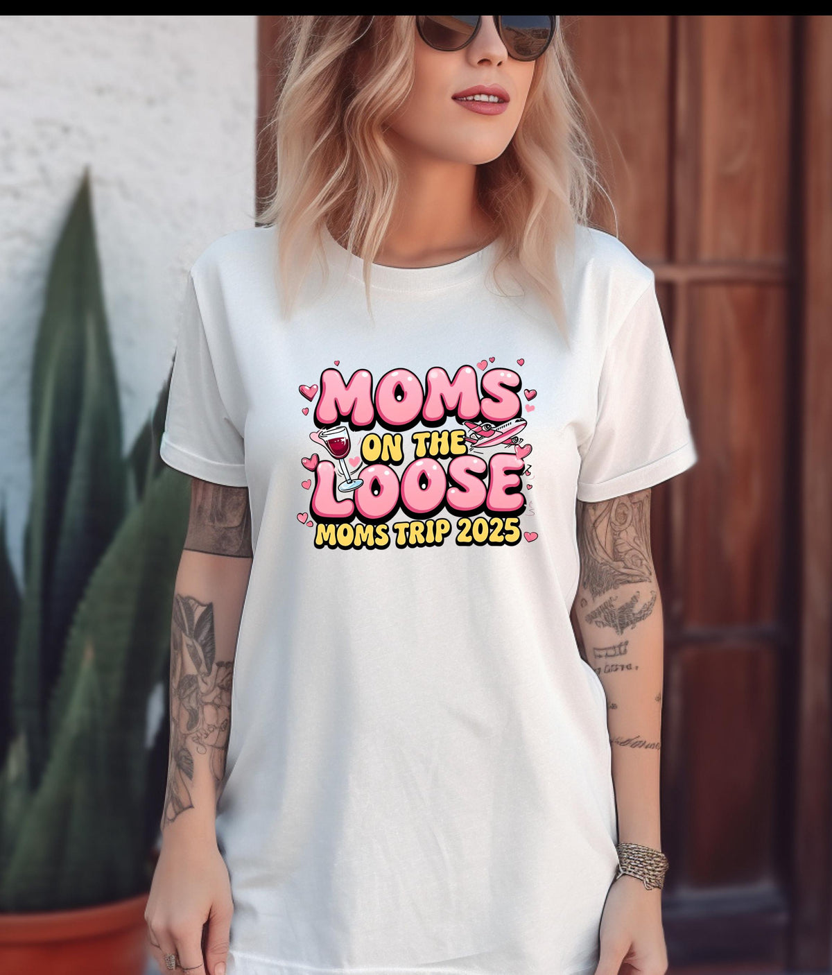 Moms on the Loose T-shirt, Perfect for Mother's Day, Vacation Apparel, Girl Trip Shirt,  Funny Vacation Shirt, Matching Girls Trip Apparel