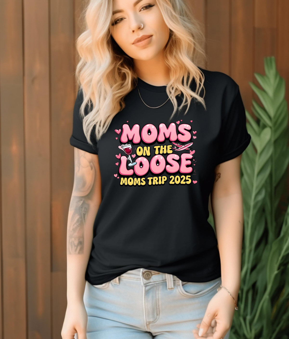 Moms on the Loose T-shirt, Perfect for Mother's Day, Vacation Apparel, Girl Trip Shirt,  Funny Vacation Shirt, Matching Girls Trip Apparel