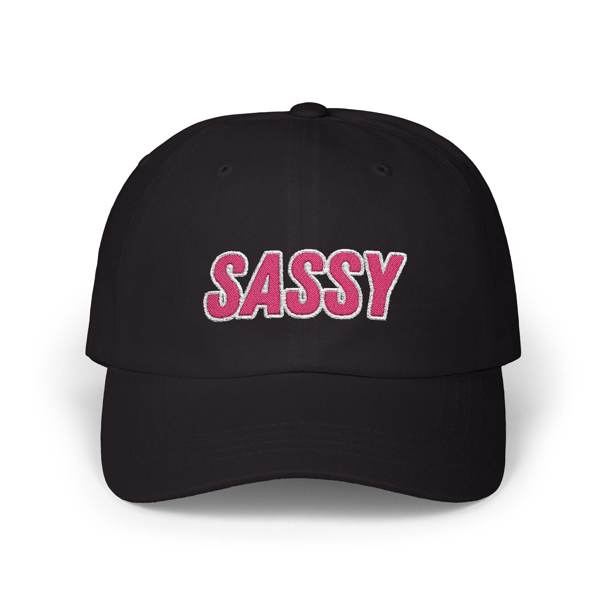 Embroided Sassy Cap, Funny Adjustable Hat for Women, Trendy Baseball Cap, Cute Sassy Ponytail Hat, Perfect Gift for Her