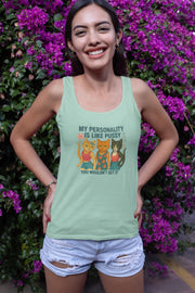 Sarcastic Tank Tops, Funny Cat -Themed Workout Tees, Graphic Summer Shirts for Women, Trendy Gifts, Humor Gift, Summer Wear
