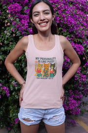 Sarcastic Tank Tops, Funny Cat -Themed Workout Tees, Graphic Summer Shirts for Women, Trendy Gifts, Humor Gift, Summer Wear