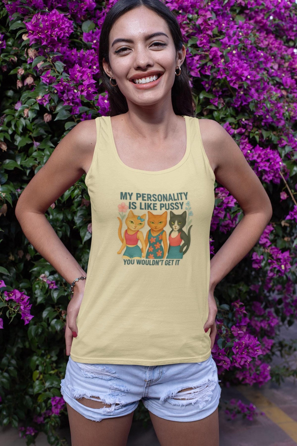Sarcastic Tank Tops, Funny Cat -Themed Workout Tees, Graphic Summer Shirts for Women, Trendy Gifts, Humor Gift, Summer Wear