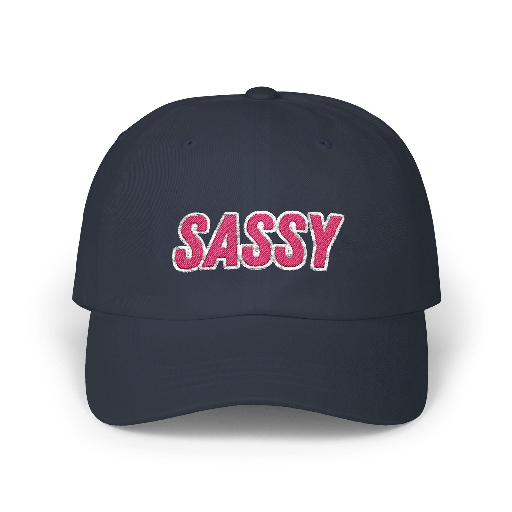 Embroided Sassy Cap, Funny Adjustable Hat for Women, Trendy Baseball Cap, Cute Sassy Ponytail Hat, Perfect Gift for Her