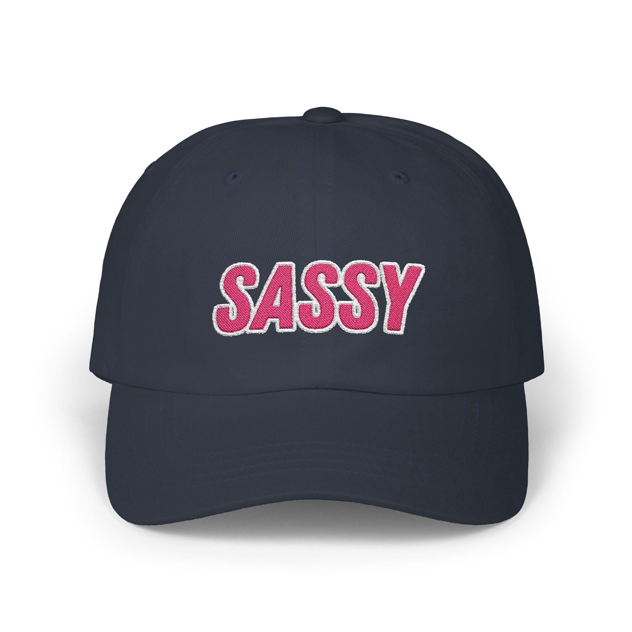 Embroided Sassy Cap, Funny Adjustable Hat for Women, Trendy Baseball Cap, Cute Sassy Ponytail Hat, Perfect Gift for Her