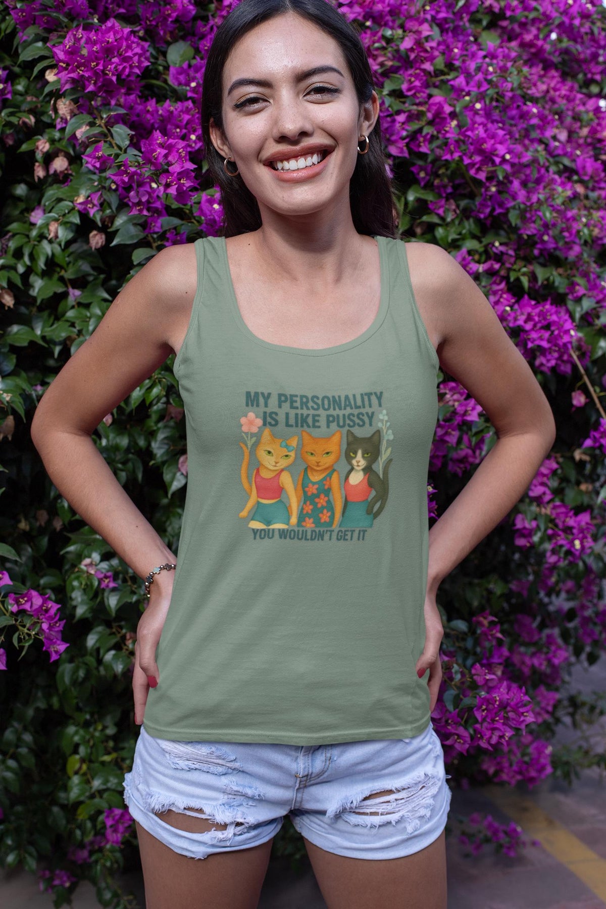 Sarcastic Tank Tops, Funny Cat -Themed Workout Tees, Graphic Summer Shirts for Women, Trendy Gifts, Humor Gift, Summer Wear