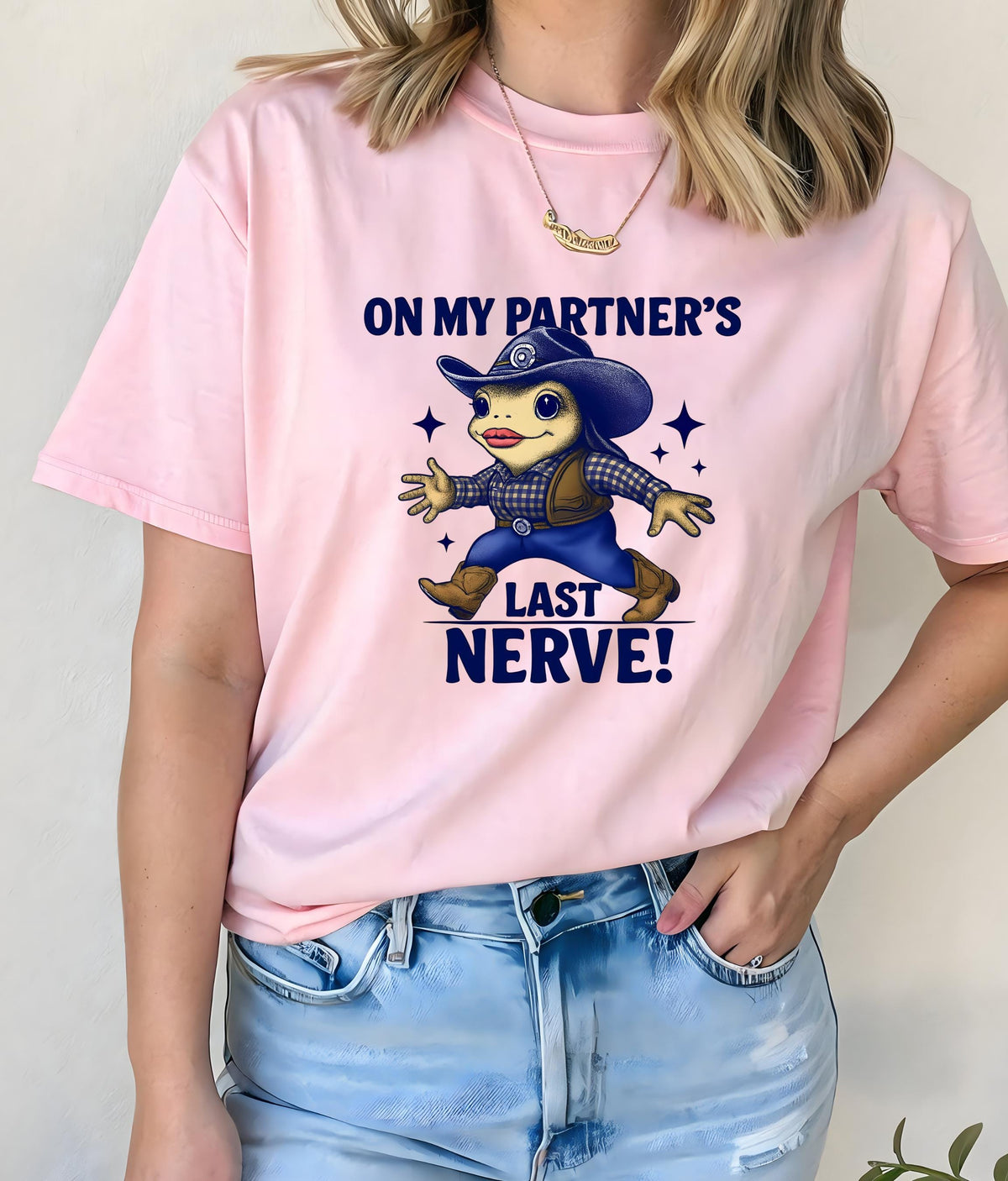 Funny Unisex T-Shirt - "On My Husband's Last Nerve!" Gift for Partner, Birthday, Anniversary, Casual Wear, Humorous Apparel