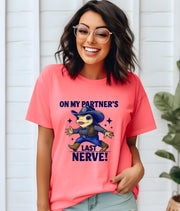 Funny Unisex T-Shirt - "On My Husband's Last Nerve!" Gift for Partner, Birthday, Anniversary, Casual Wear, Humorous Apparel