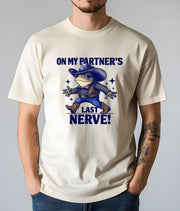 Funny Husband T-Shirt: On My Wife's Last Nerve, Spouse Humor
