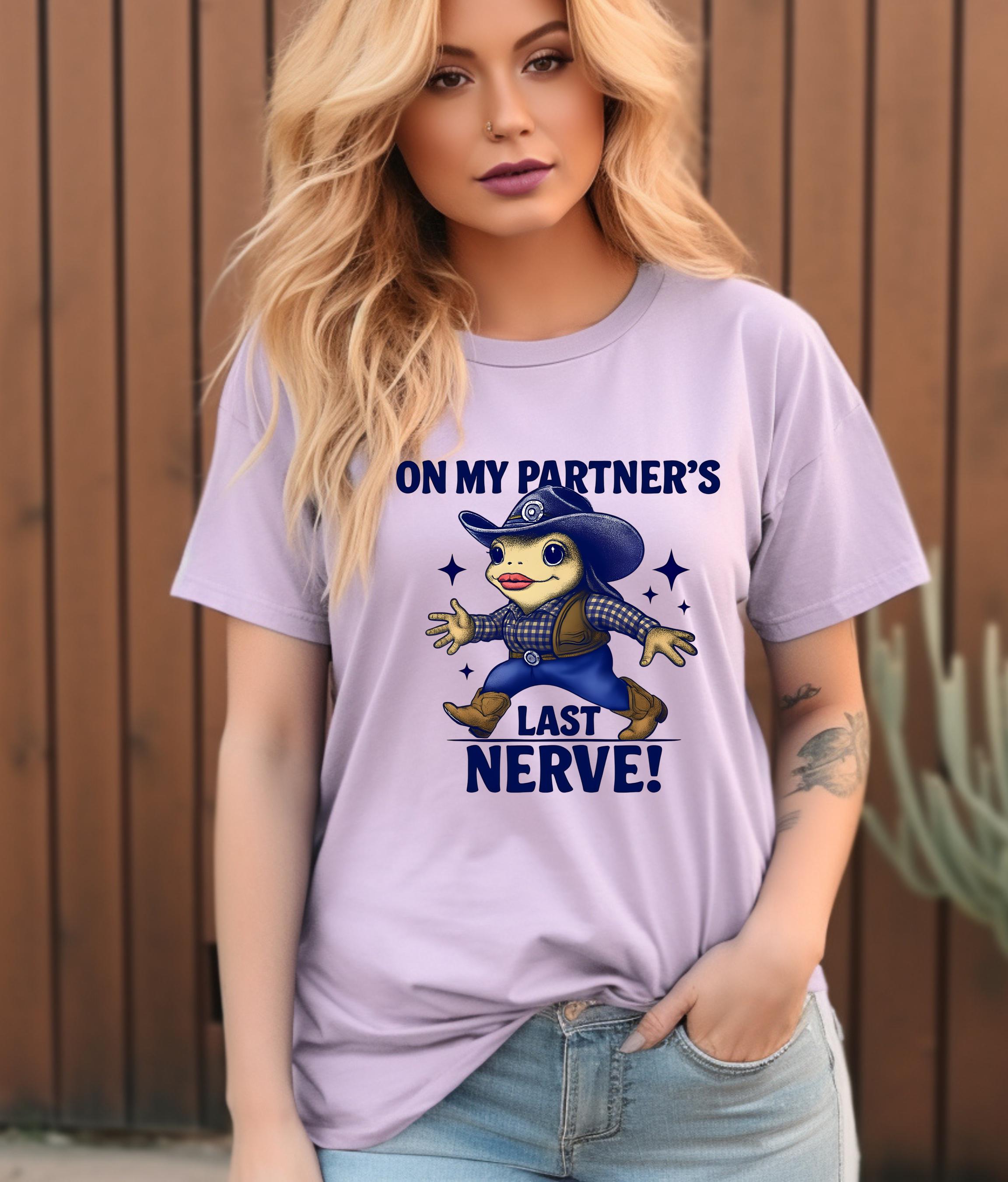 Funny Unisex T-Shirt - &quot;On My Husband&#39;s Last Nerve!&quot; Gift for Partner, Birthday, Anniversary, Casual Wear, Humorous Apparel