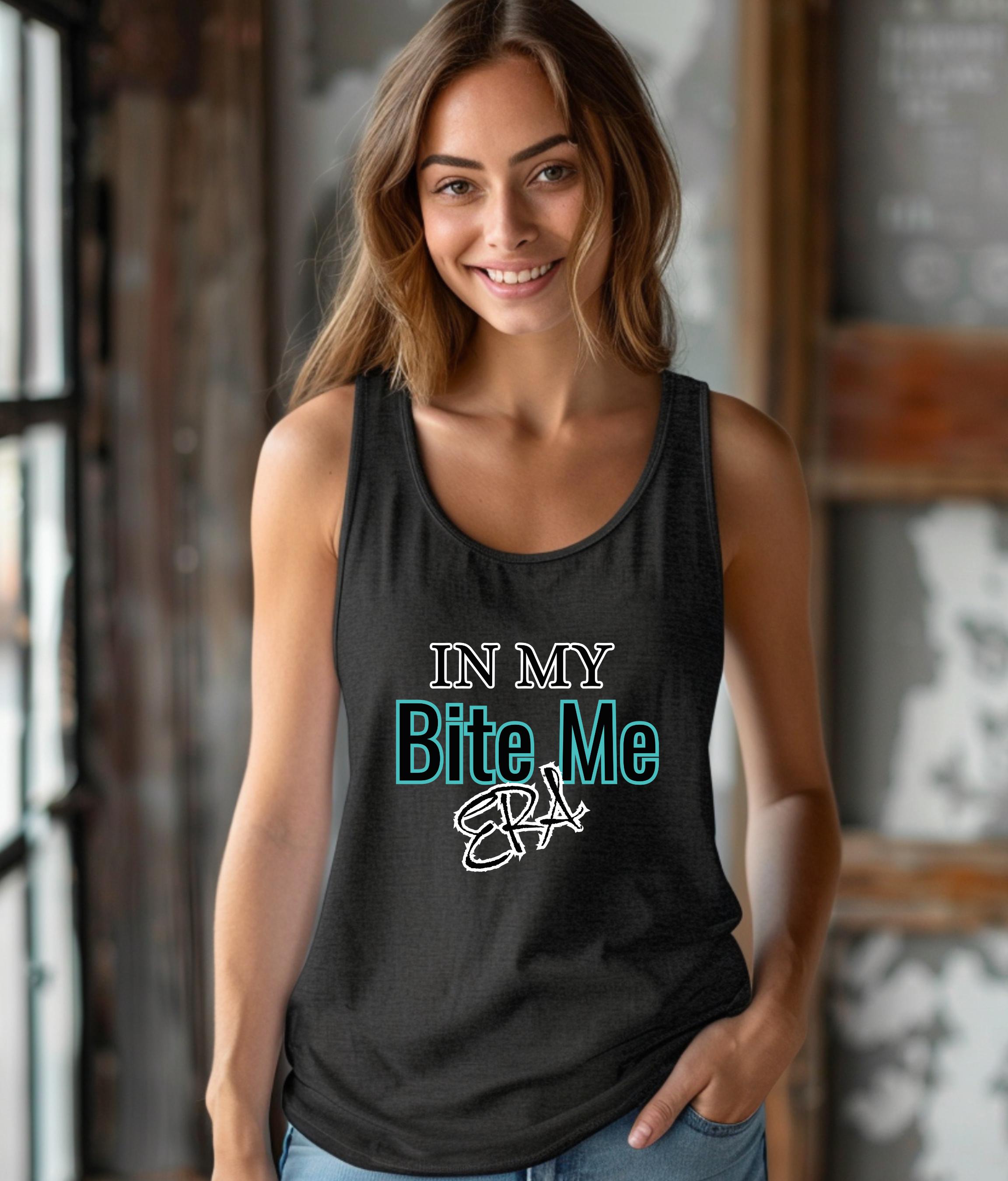 Bite Me Era Tank Top, Cool Graphic Tee, Summer Essential, Perfect for Festivals, Gift for Her