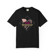 Dyke Bedazzled Rose T-Shirt, Vintage Graphic Tee, Gift for Her, lesbian pride, gay rights shirt, LGBTQ gift, Pink Floral Shirt