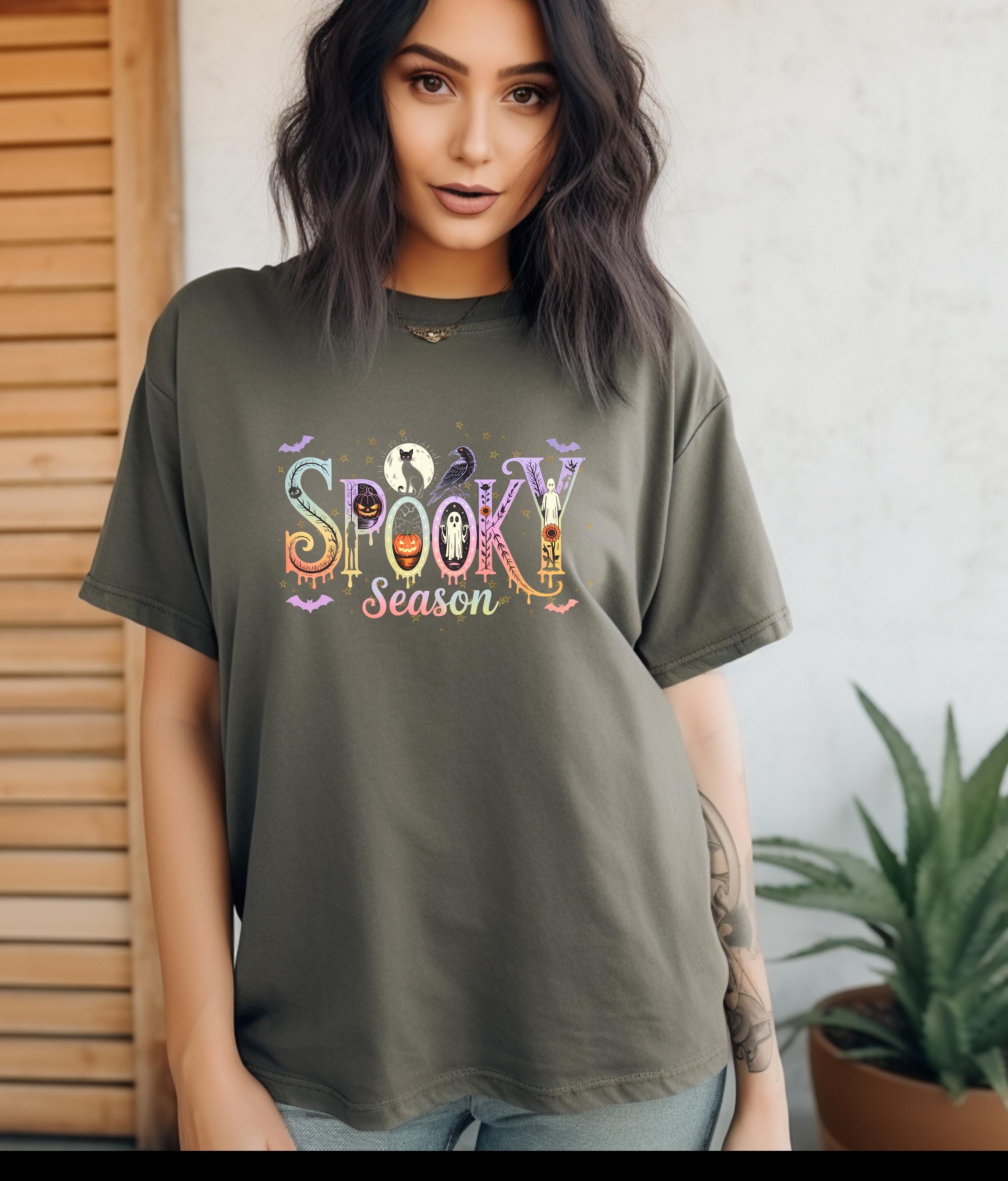 Spooky Season T-Shirt, Halloween Tee, Fall Fashion Top, Autumn Shirt, Trick or Treat Apparel, Gift for Haunted Holidays