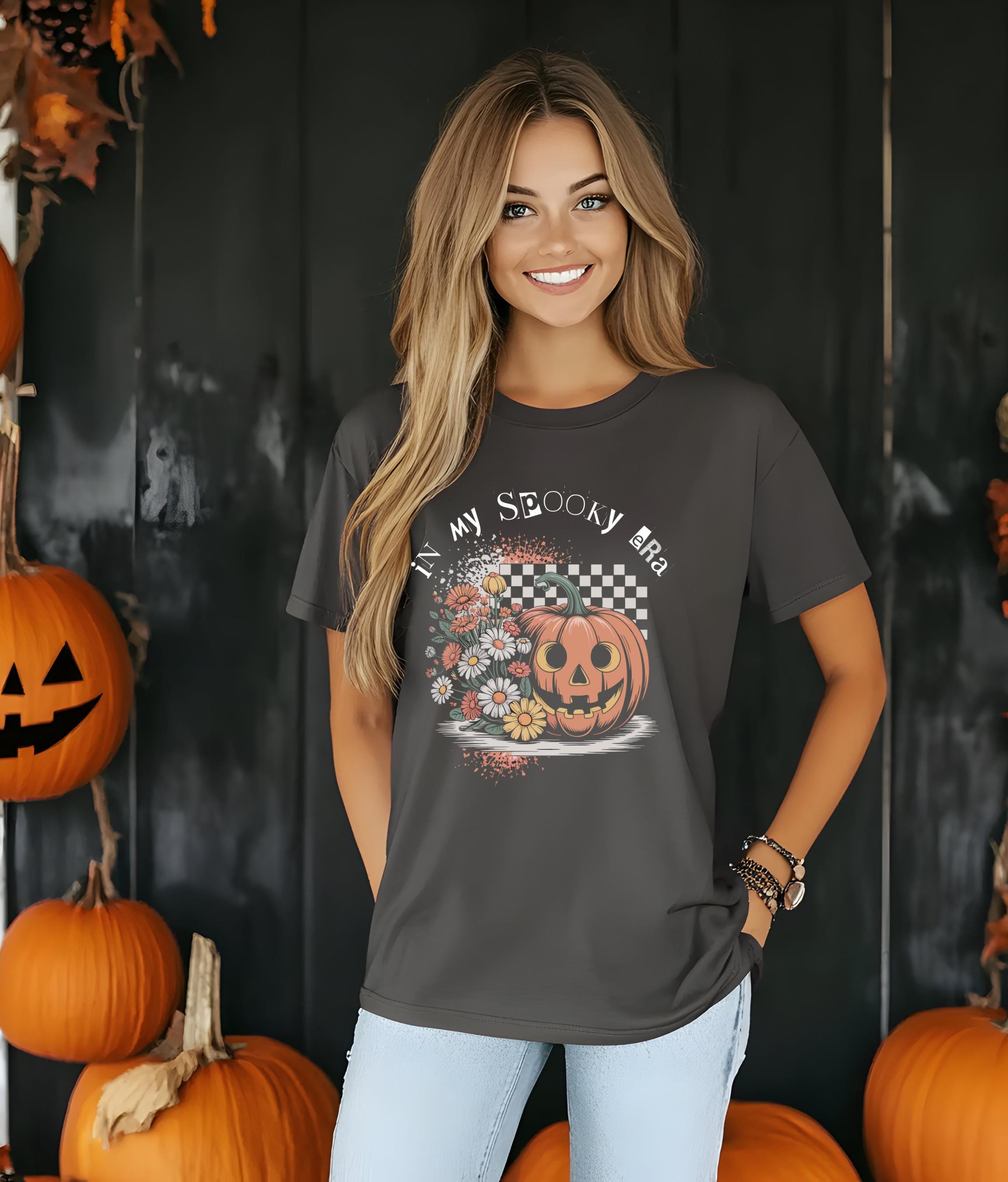 Spooky Era T-shirt, Retro Halloween Tee, Vintage Graphic Shirt for Halloween Parties and Fall Gatherings