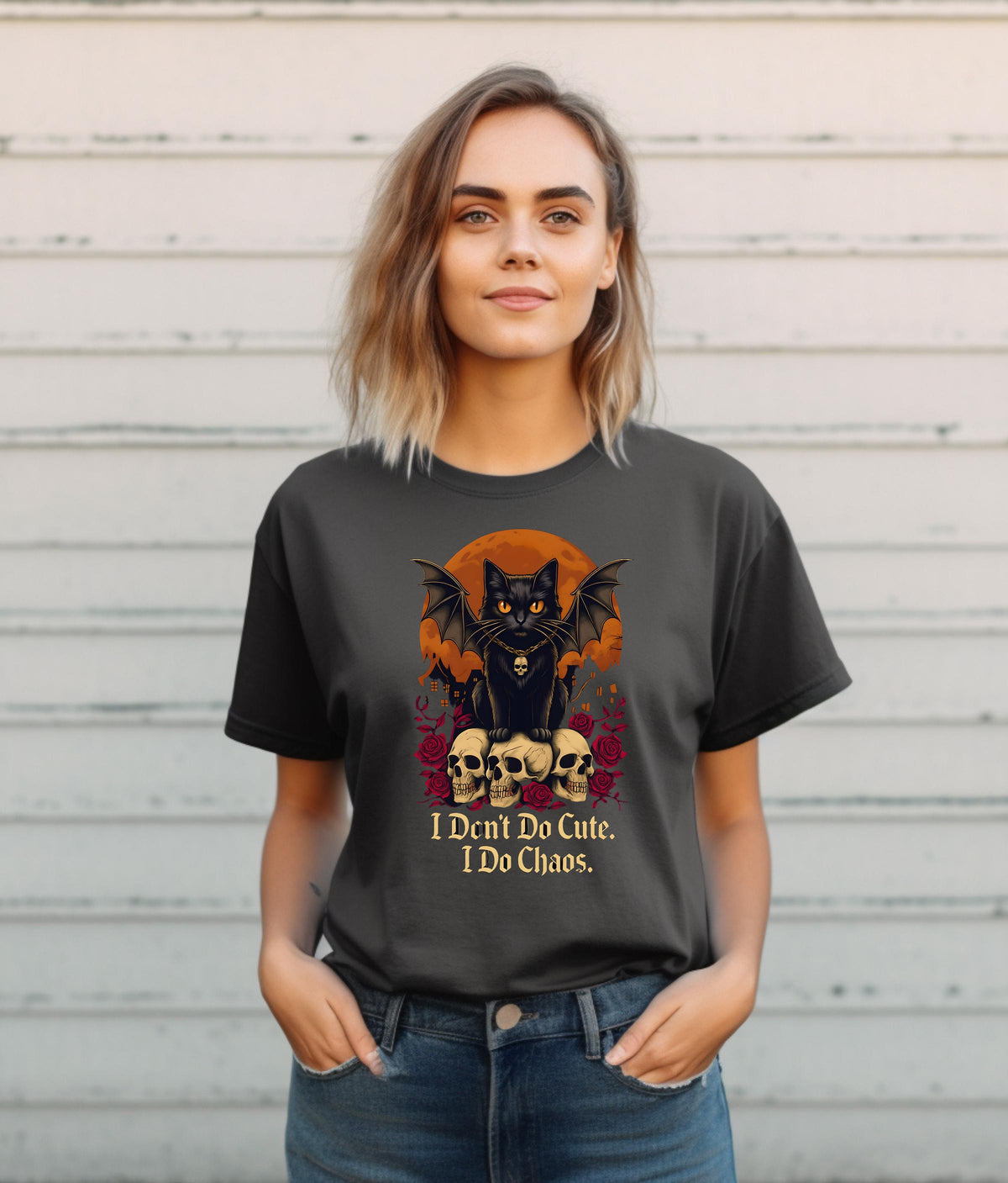 Gothic Chaos T-Shirt | Halloween T-shirt, Halloween Party Tee, Funny Halloween Gift, Cute Halloween Shirt, Spooky Season Outfit