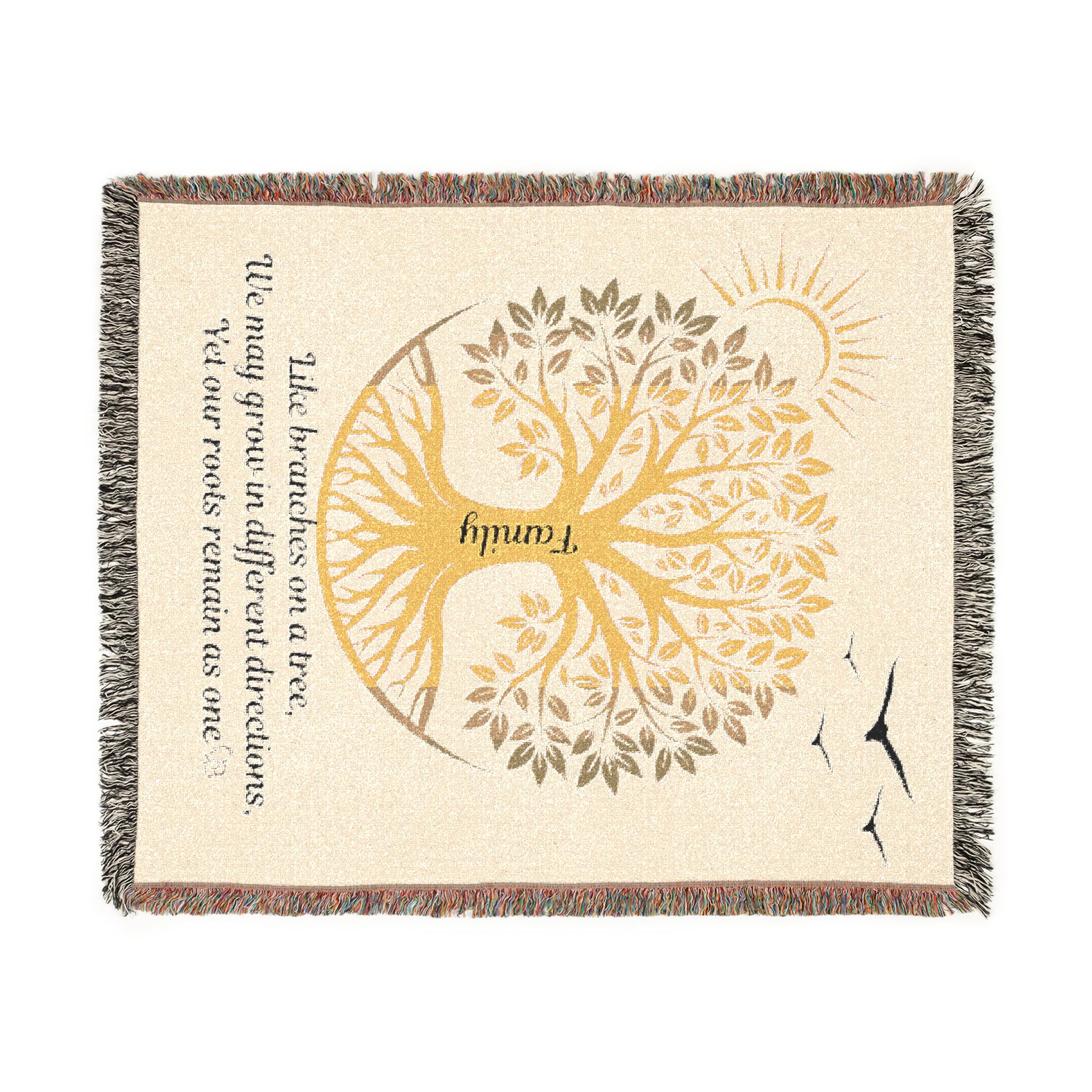 Family Tree Woven Blanket