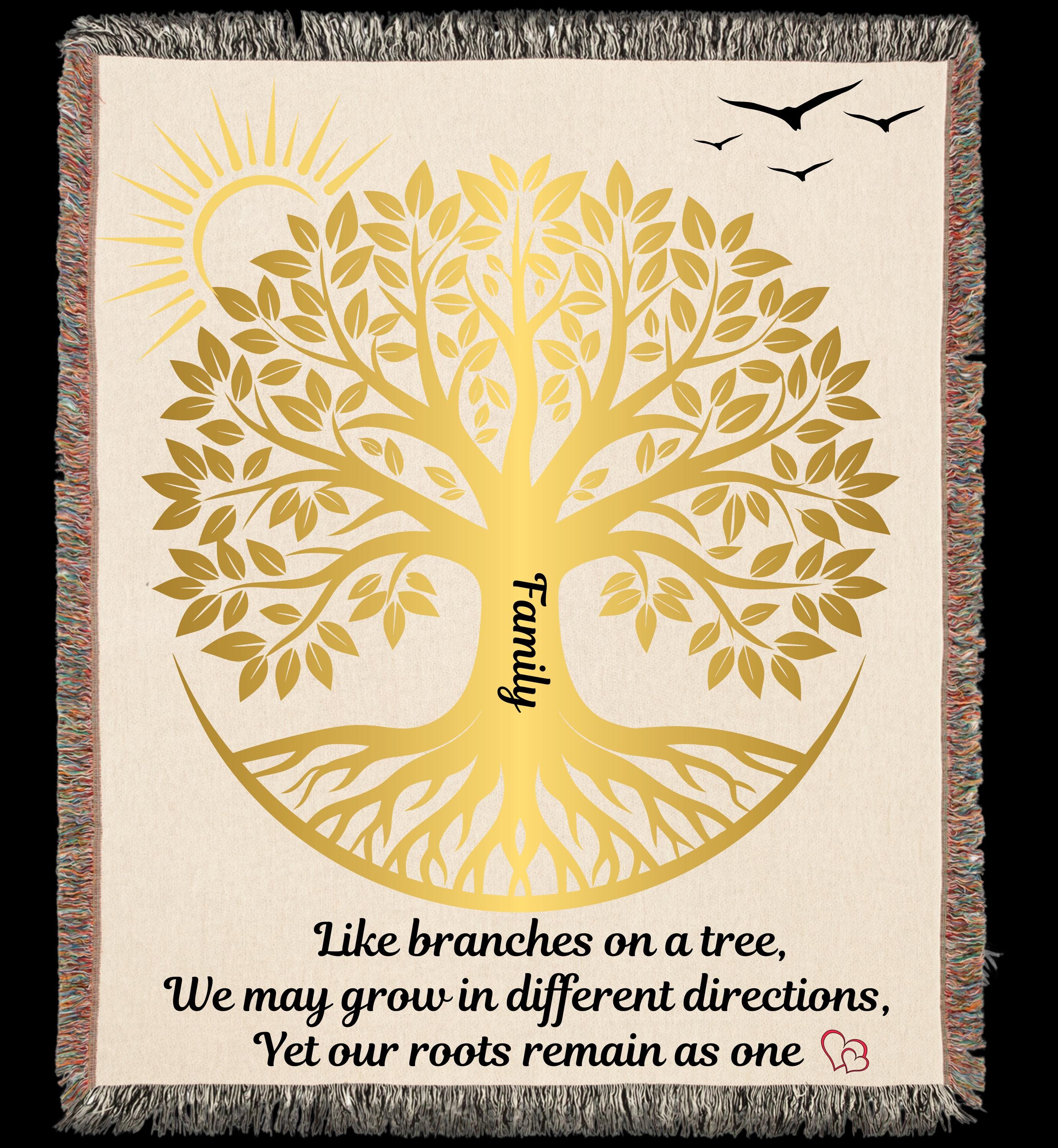 Family Tree Woven Blanket