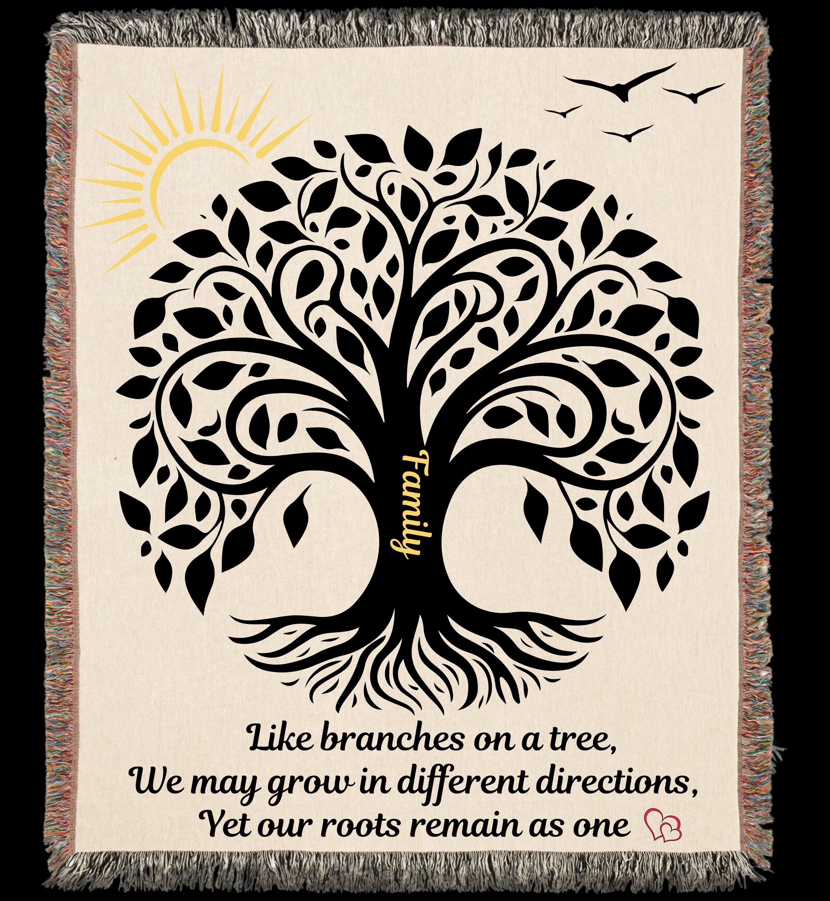 Family Tree Woven Blanket