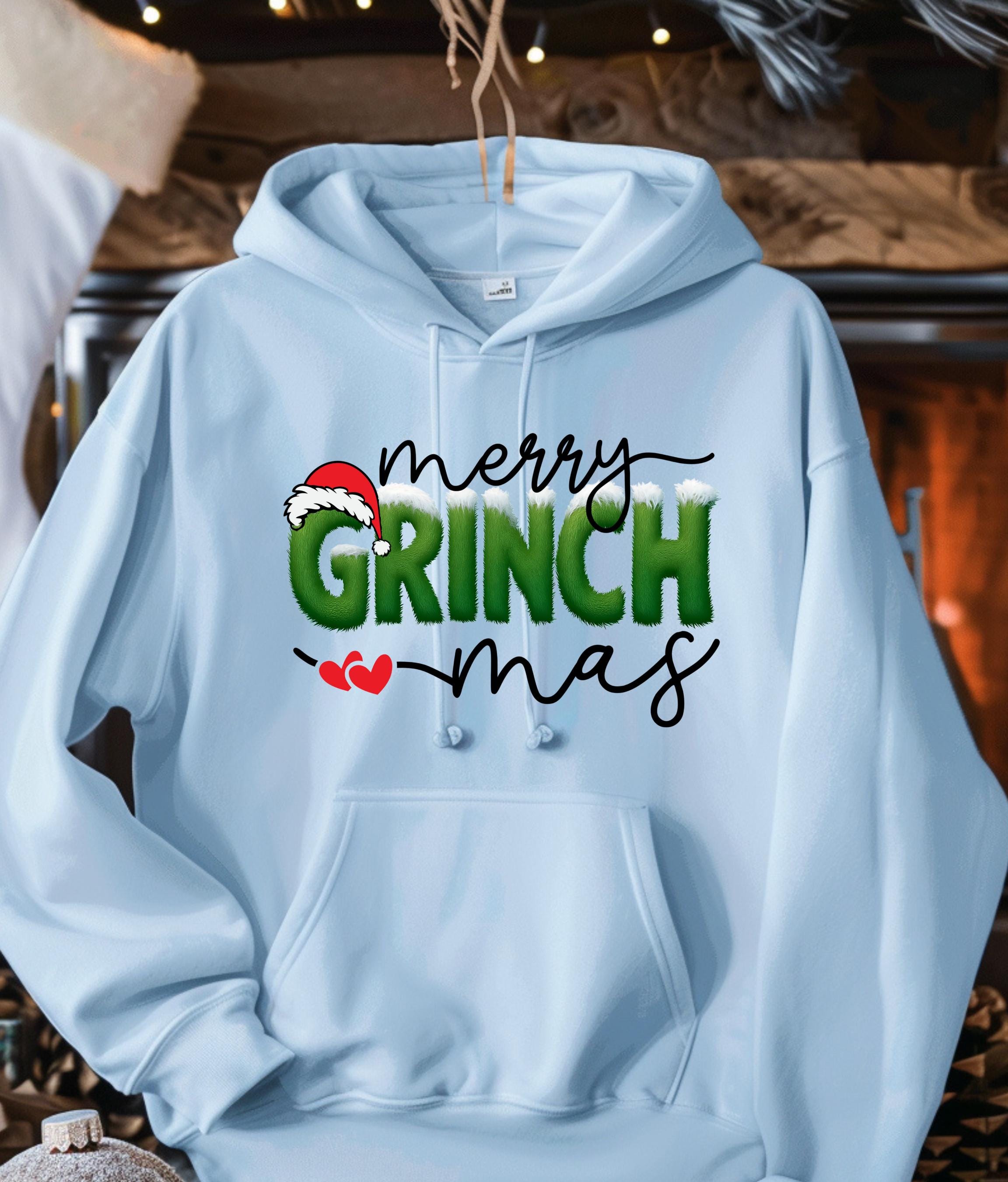 Merry Grinchmas Hoodie | Christmas Holiday Graphic Sweatshirt