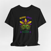 Mardi Gras Mask T-Shirt | Purple, Green & Gold Carnival Tee