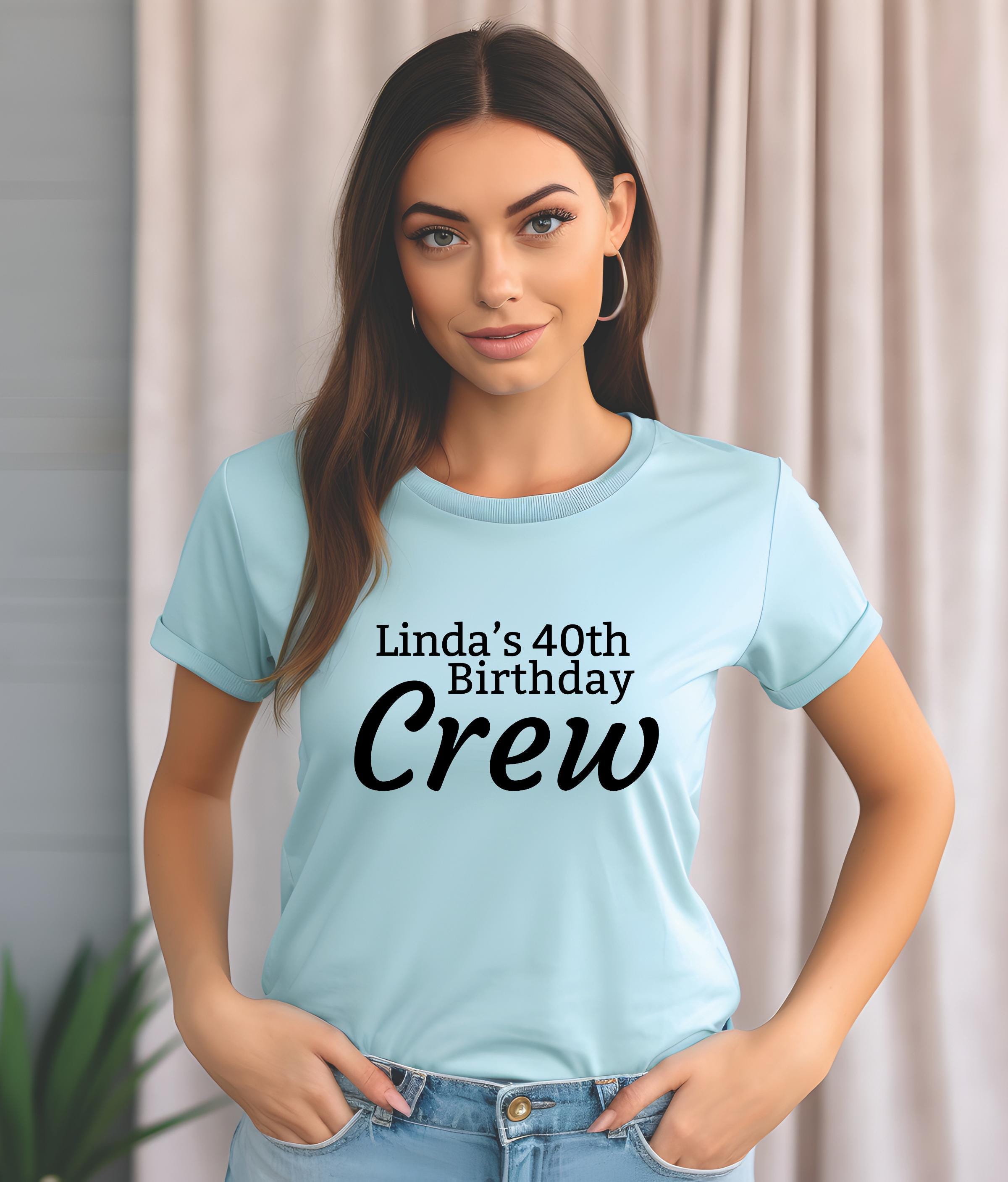 Personalized 40th Birthday Crew T-Shirt | Minimalist Milestone Tee